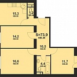 Новая 3-комнатная квартира в ЖК Мечта ID: 5599